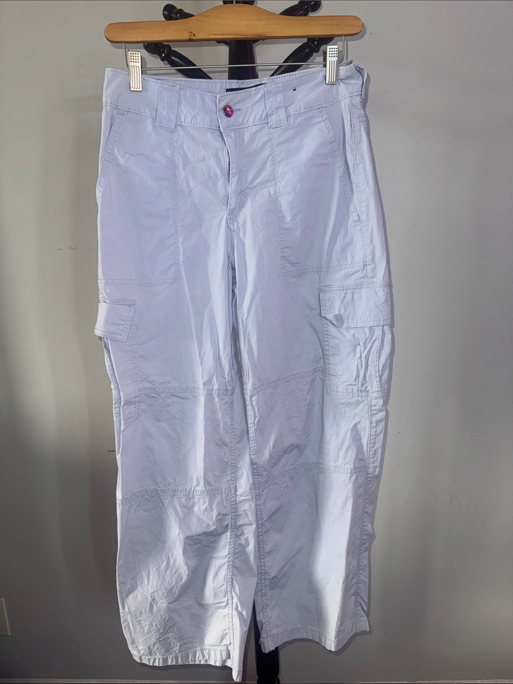 Powder Blue Cargo Pants – Lightweight Utility Trousers 7.1T